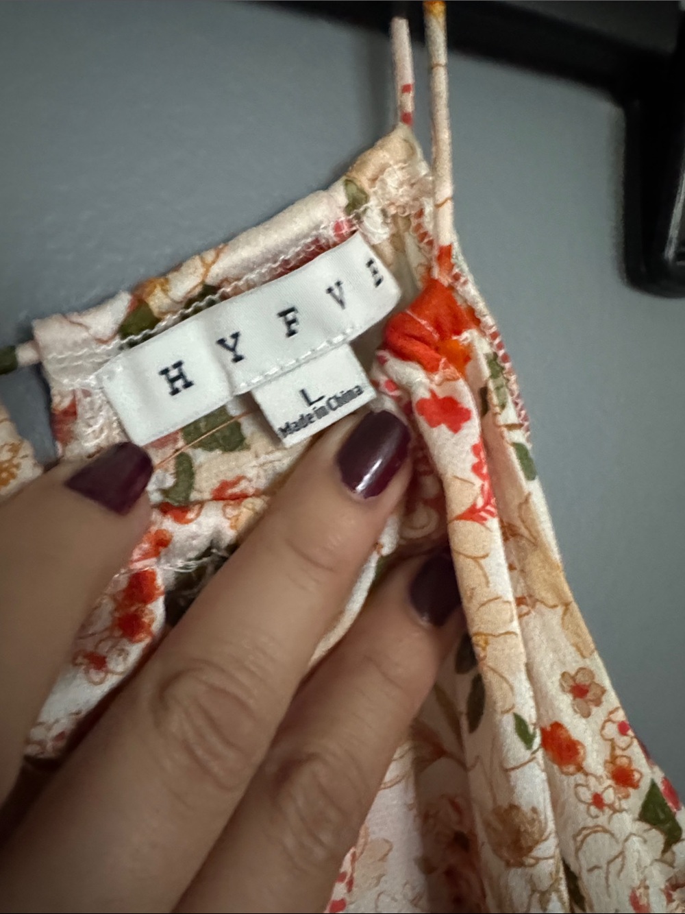 HYFVE Floral Halter Maxi Dress in Ivory and Orange - Picture 5 of 8